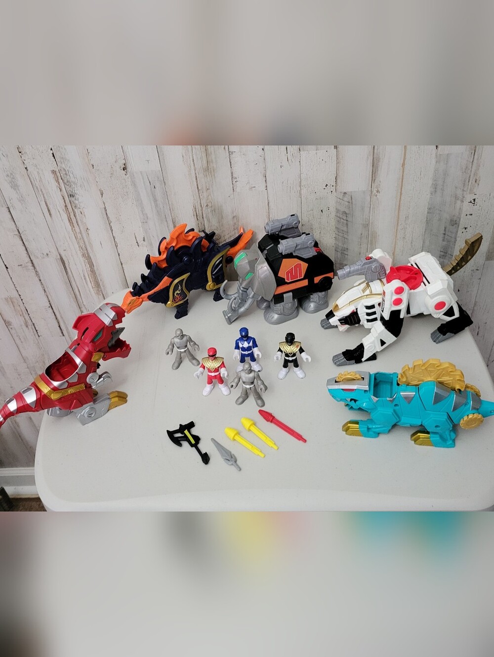Lot of Fisher Price Imaginext Power Rangers Action Figures Zords, Rangers, etc